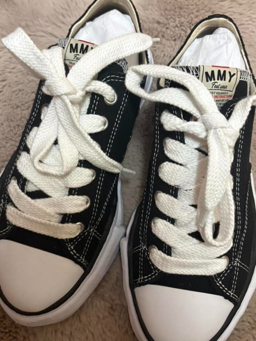 Maison Mihara Yasuhiro Peterson Low Black Canvas Sneakers